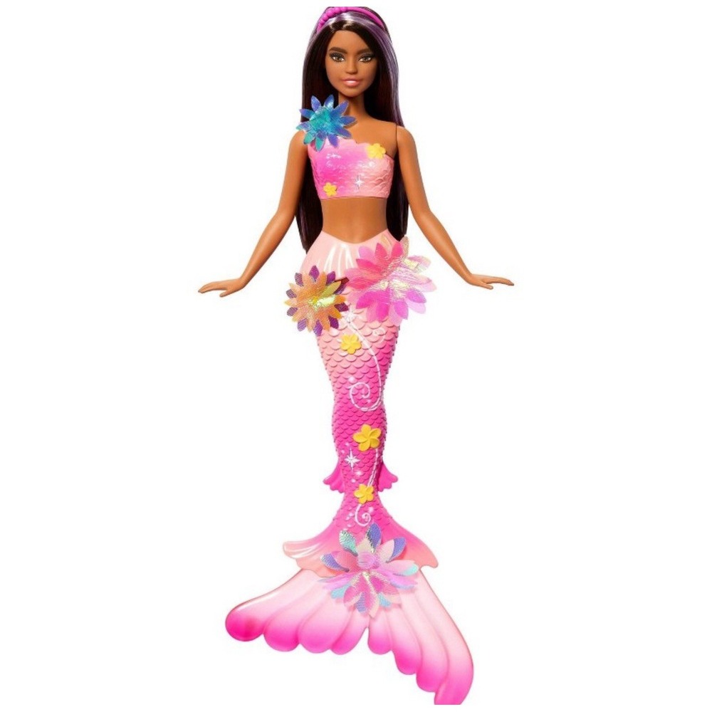 Barbie Flower Magic Mermaid Doll Pink Blooming Flowers Floral Tail Mattel 3+ NIB